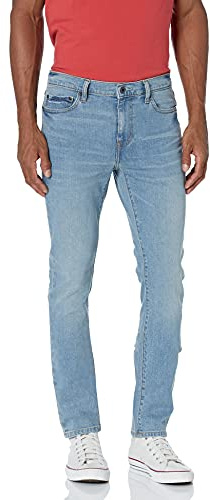 Amazon Essentials Hombre Vaqueros Elásticos y Cómodos de Corte Ceñido - colores interrumpidos