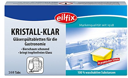 Gastrobedarf Westerbarkey 168 Tabs Gläserspültabletten Kristall Klar Spülbecken Gläserspüler