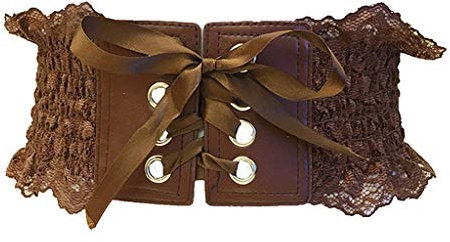 Xiang Ru Pu Leder Damen Fashion Gürtel Hüftgurt Bindegürtel Taillengürtel-6CM Breite Kaffeebraun