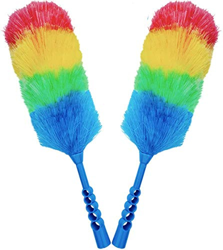Tockrop 2 Pack Upgrade 19” Static Duster Beandable and Washable - More Fibers Bigger Head Less Loss of Fiber Duster
