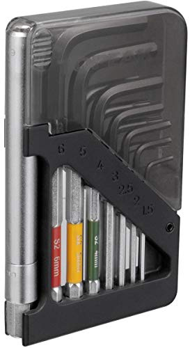 Topeak Toolcard Werkzeugset aus Stahl und Fiberglas in der Farbe Silber-Schwarz, Maße: 6,3cm x 1,4cm x 10,1cm, 15410089