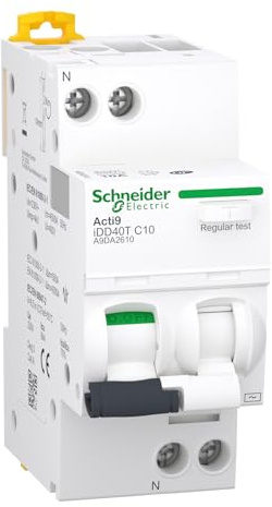 Schneider Electric - Acti9 iDD40T - disjoncteur différentiel départ - 1PN C 10A 6kA 30mA type AC - A9DA2610
