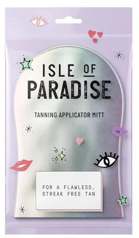 Isle of Paradise Tanning Applicator Mitt, Water Resistant & Streak Free Self-Tan Applicator, Protect Hands, Machine Washable & Reusable, 1 Count