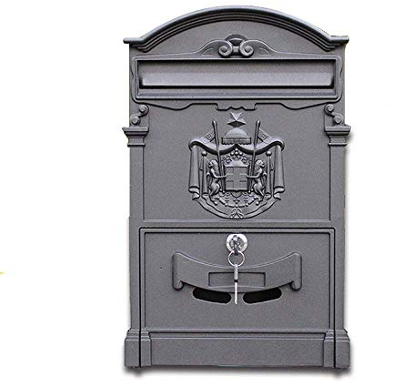 XBSLJ Briefkästen Briefkasten, Briefkasten, Wand Briefkasten Retro Antike Nostalgie Vintage Briefkasten Briefkasten 9 Farben, abschließbarer Briefkasten Stahl Briefkasten, klassischer wandmontierter