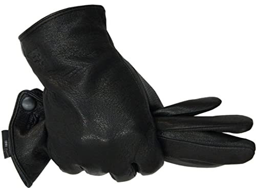 KMMBBTY Winter Man Wasserdichte Lederhandschuhe Herren Warme Weiche Herren Arm Ärmel Handschuhe mit Fell Wollfutter Operating The Phone 12