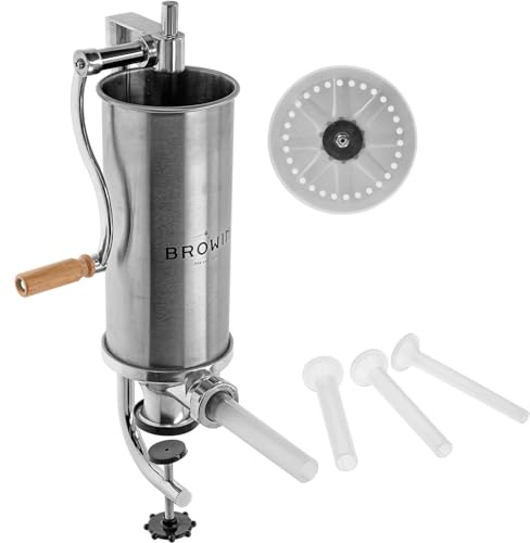 Browin 311008 Vertical Sausage Stuffer Machine 4 kg Stell Manual Sausage Filler