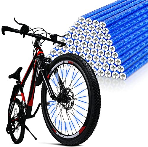flintronic Riflettori per Raggi, 96Pezzi Copri Raggi Catarifrangenti, Riflettori Raggi Bicicletta, Catarifrangenti per Bici Set in Materiale catarinfrangente visibilità a 360 ° e Montaggio Facile