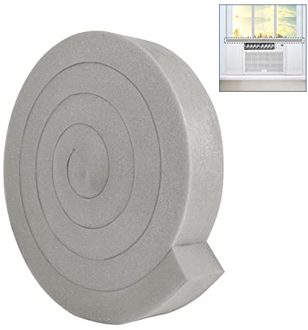 Wintcomfort Fenster-Klimaanlagen-Schaumstoff-Dichtungsband, 5,1 cm breit x 2,5 cm dick, hochbelastbar, Wechselschaum-Isolierband, nicht klebend, Mehrzweck-Wetterabisolierung, 1,8 m x 1 Rolle