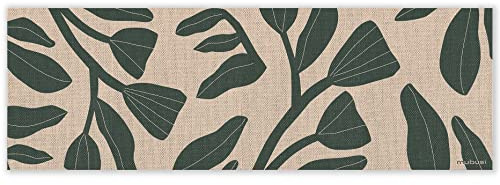 mubusi Tapis Vinyle du Sol Cuisine Salon - Différentes Tailles - (Sage 40x120 cm)