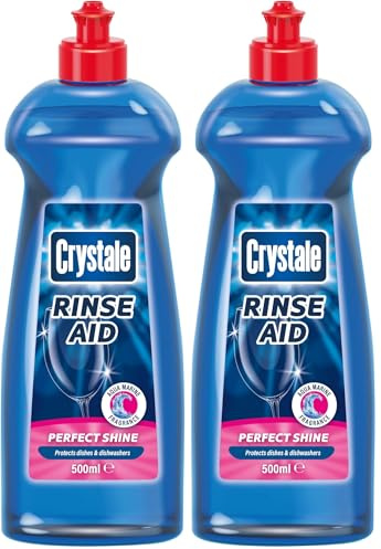 Crystale Total Action Dishwasher Rinse Aid, Streak Free Formula, 500 ml (Pack of 2)