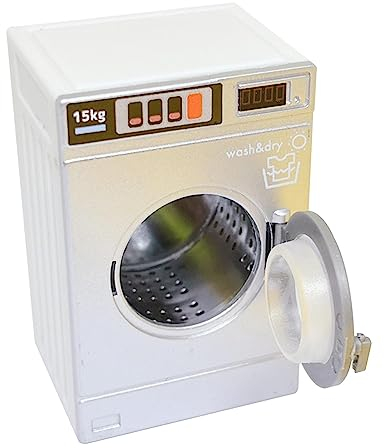 ＡＷＨＡＯ Dolls House Washing Machine Laundry Play Toy 1:12 Washer Kids Dollhouse Furniture Pretend Play Household Appliance Birthday Present Gifts for Kids Adults Children Boys Girls