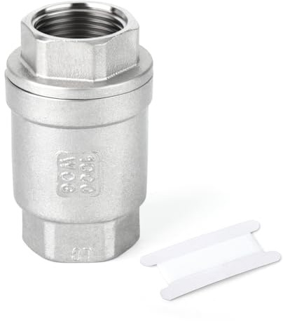 ERGAOBOY Valvola di ritegno verticale, valvola di ritegno in linea verticale da 3/8 BSP femmina SUS 304, prevenzione antiriflusso