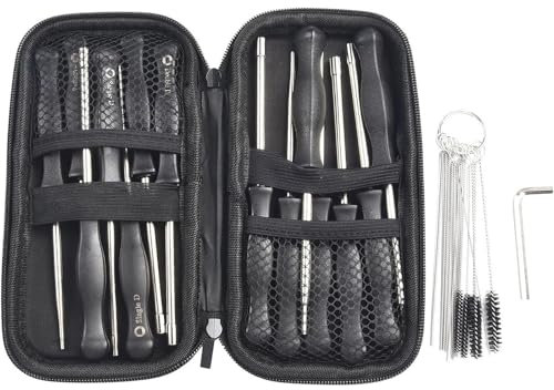 BBTISG Juego de 12 herramientas de ajuste de carburador, herramienta de ajuste de carburador y kit de limpieza con cepillo de limpieza de carburador para motor pequeño de 2 ciclos