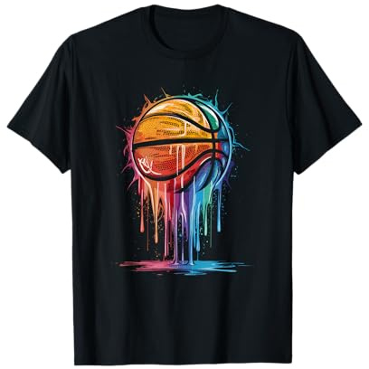 Bunte Basketball Basketballspieler Korb Körbchen T-Shirt