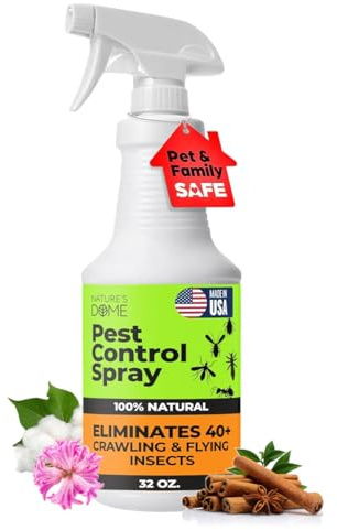 Nature’s Dome Pest Control Spray 32 Oz | Natural Ant Killer & Bug Spray for Indoor & Outdoor Use | Bug Spray for Flea, Ticks, Ant & Mosquitos