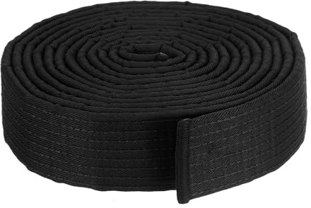PATIKIL Cinturón de Ranking de Colores de Taekwondo 1.6 X11.8 Pies 3.6M, Cinturón de Artes Marciales de Algodón para Judo Karate para Enseñanza de Entrenadores, Negro