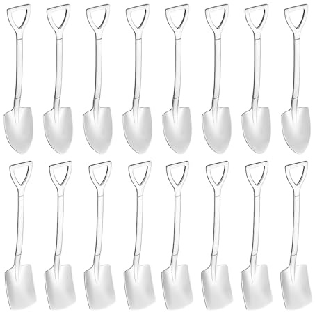Paquete De 16 Cucharas De Acero Inoxidable, Cucharas Con Formas Creativas, Cucharas Bonitas, Cucharas De Frutas, Cucharas De Postre, Cucharas Para Agitar Bebidas