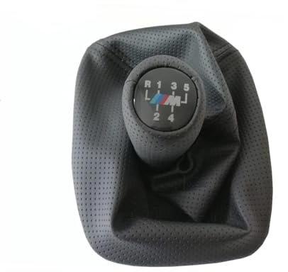 Palanca Velocidad Coche para BMW para E30 para E 30 para E34 para E 34 5 Velocidades con Fuelle De Engranaje con Perilla De Puntos Negros Pomo Palanca Cambios
