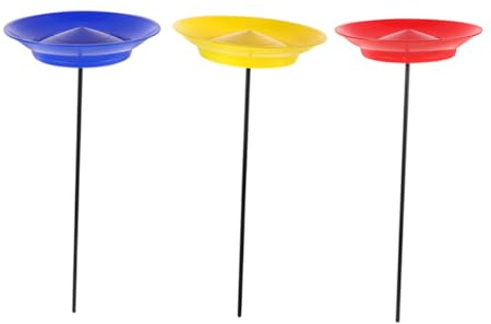 INOOMP 3pezzi Piatti Da Giocoleria Con Bastoni Gioco Di Giocoleria Per Adulti Attività Circensi Per Sviluppo Della Coordinazione e Integrazione Sensoriale