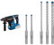 Bosch Professional 18V System Akku Bohrhammer GBH 18V-24 C (mit SDS plus, inkl. Zusatzhandgriff, ohne Akku/Ladegerät) + 5x Expert SDS plus-7X Hammerbohrer Set (für Stahlbeton, Ø 5-10 mm)