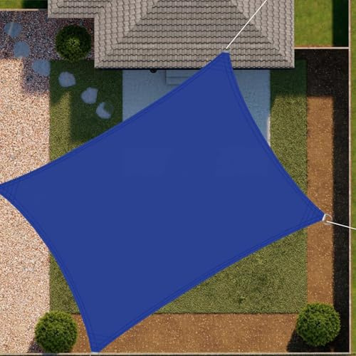 SRHIMEOS 4x6m Vela Ombreggiante Impermeabile E Resistente, Tende a Vela Parasole Esterno con Protezione UV, Rettangolare Telo Ombreggiante da Giardino, Terrazza, Cortile O Balcone