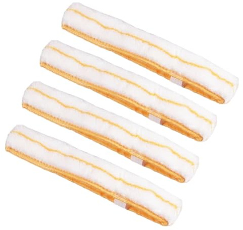 4 Pcs Microfiber Window Washer Replacement Scrubber, Window Squeegee Cleaner Pads for Extension Pole 35cm