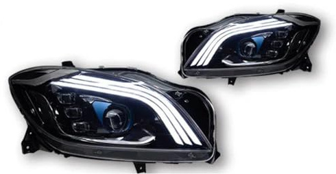 Faro Proiettore Fanale Anteriore Per Benz ML-classe W164 2012-2015 Per Fari A LED Fari Anteriori DRL Indicatori Di Direzione Abbaglianti Angel Eye Lenti Del Proiettore Faro Principale