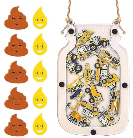NieYat Belohnungsglas, Belohnungsglass Motivationshilfe für Töpfchentraining, Belohnungsglas Kinder, Holz Personalisiertes Belohnungstafel für Zuhause Schule, Hausarbeiten und Gutes Benehmen