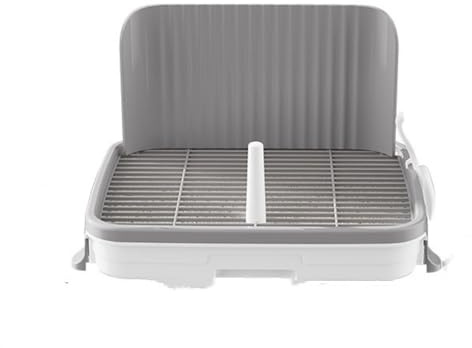 Bac à litière pour Chien avec Protection Anti-éclaboussures - XXL - avec Grille Amovible et bac Blanc - Nettoyage Rapide et Anti-Fuite