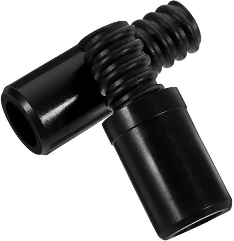 SKISUNO 2Pcs Threaded Tip Repair Kit for Broom Handle Extension Poles Plastic Connector with Versatile for Household and Commercial Cleaning Black
