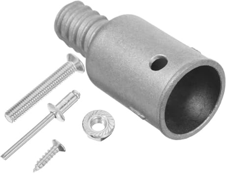 SAFIGLE Embout Fileté en Alliage Aluminium Robuste pour Rallonge de Balai 22 MM Kit 5 Pièces Argenté Adaptateur de Manche à Visser Compatible Outils de Nettoyage Domestique