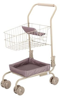 Amagogo Kids Shopping Cart Toy Trolley Supermarket Handcart Pushcart for Ages 3 and up Children, Solid Color Basket