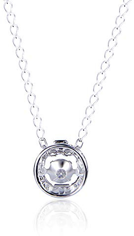Smart vit hyacintsten 925 silverhalsband hona