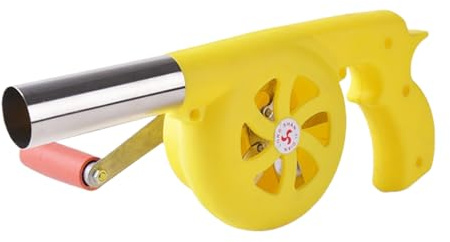 GKYQVE Outdoor Grillventilator, handgekurbeltes Luftgebläse, BBQ Grill, Balgwerkzeug, Camping für Kochen Freien, Schmelzen, ergonomisches Luftgebläse
