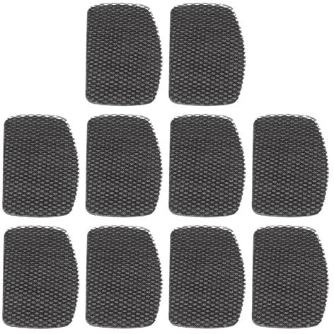 Warmhm Parches para Zapatillas Deportivas Reparación de Talón Interior Autoadhesiva, Malla de Poliéster Negra, 10 Unidades, para Correr y Gimnasio