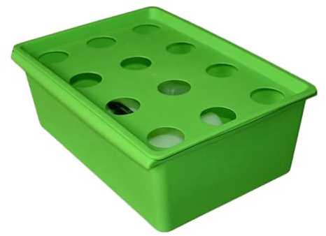 MotiveTech Caja de Cultivo Hidropónico de 12 Agujeros, Resistente, para Hortalizas de Interior Y Cultivo Doméstico.