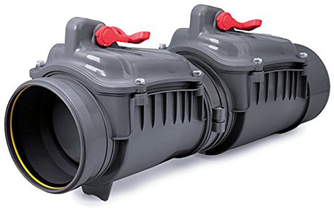 PVC Plastic Check Sewage Drain Non-Return Double Flap Valve Backwater Prevented 160mm