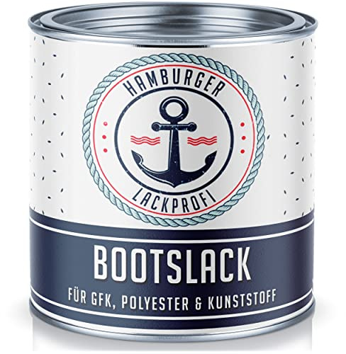 Vernis marin 2K brillant pour GFK, Plastique & Polyester Rouge rouge feu RAL 3000 Laque yacht Peinture yacht Peinture bateau (2,5 L) Hamburger Lack-Profi