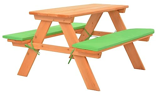 vidaXL Kinder-Picknicktisch mit Bänken 89×79×50 cm Massivholz Tanne