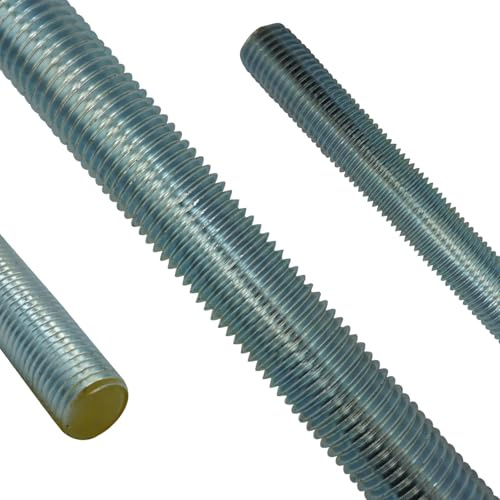 Gewindestange - M12 x 1000 mm - (5 Stück) - DIN 976 / DIN 975 - Güte 8.8 - galvanisch verzinkt - SC976 - SC-Normteile