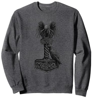 Nordische Mythologie Mjölnir Thor Hammer Raben Odins Midgard Sweatshirt