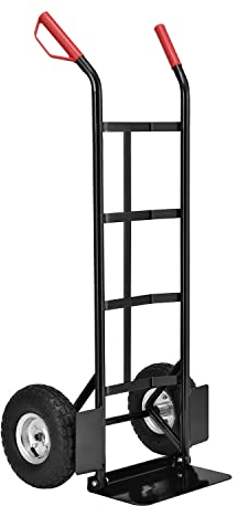 Juskys Sackkarre Basic klappbar - Transportkarre mit großen Luftreifen & massivem Stahlrahmen - Handkarre für Umzug & Getränkekisten