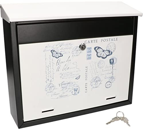 KOTARBAU® Briefkasten mit Interessanter Grafik Abschließbar Korrosionsbeständig und Kratzfest Alte Karte Design