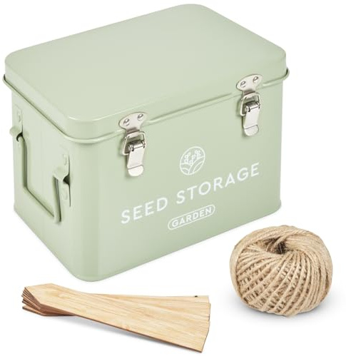 Wildgoose Saatgut-Aufbewahrungsbox – Metall-Samenpaket-Organizer mit Etiketten