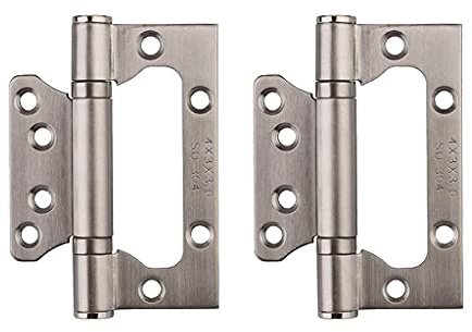 Küchentürscharniere, Schranktür zum Aufstecken, Türscharnier, gebürstetes Nickel und Bronzefarbe, Edelstahl, 10,2 cm, robustes Haustürscharnier, offen, 270-Grad-Scharnier mit Schrauben, Zubehör für