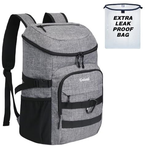 UPGRADE Kühlrucksack 24 Dosen - Leichter isolierter Rucksackkühler, auslaufsicher & 18 Stunden Eisspeicherung für Strand, Camping, Wandern (Männer, Frauen, Familie)