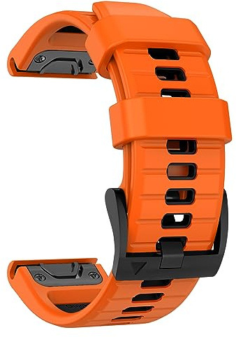 MYSNBKN 22 mm snabbpassande rem för Fenix 7 Pro/Fenix 7/Fenix 6 Pro/Fenix 6/Fenix 5/EPIX 2, mjukt silikonband för Forerunner 935/945/955/745/Approach S60/S62