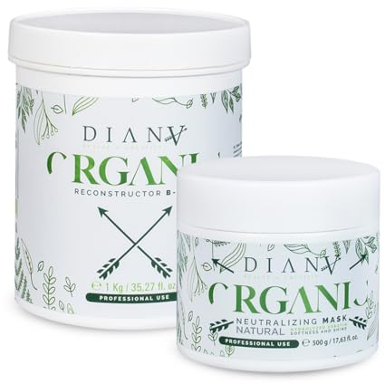 DIANA BEAUTY CREATIVE - B-Tox für Haare und Haarmaske, Großes Set, Haarkur mit Zusatz von Aldehydsäure und Kokosnussbutter, Haarregeneration, Haarpflege - Organic, 1000g + 500g