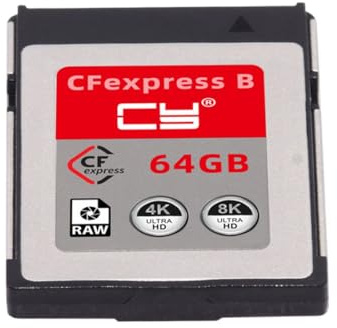 chenyang NVMe PCIe Gen3x2 CF Express Typ-B 64GB Speicherkarte für XS Kamera 4K/8K RAW PCIe Speichererweiterung