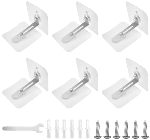 6 Sets Möbel Kippsicherung Set, Anti-Kipp-Fixator, Möbel-Wandanker, Wand-Befestigung mit Kipp-Sicherung, Ohne Bohren Kippschutz für Babysicherung Möbelanker, Schrank, Regal(mit Schraubenschlüssel)